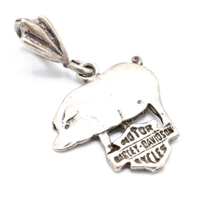 Sterling Silver Harley Davidson Necklace Pendant (1 of 5)