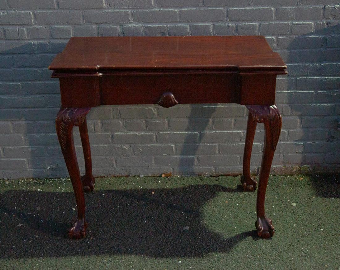 Chippendale Style Hand Carved  Mahogany Game Table (1 of 5)