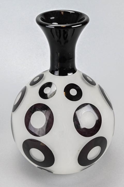Contemporary Frosted Hand Blown Vase, Signed (1 of 7)
