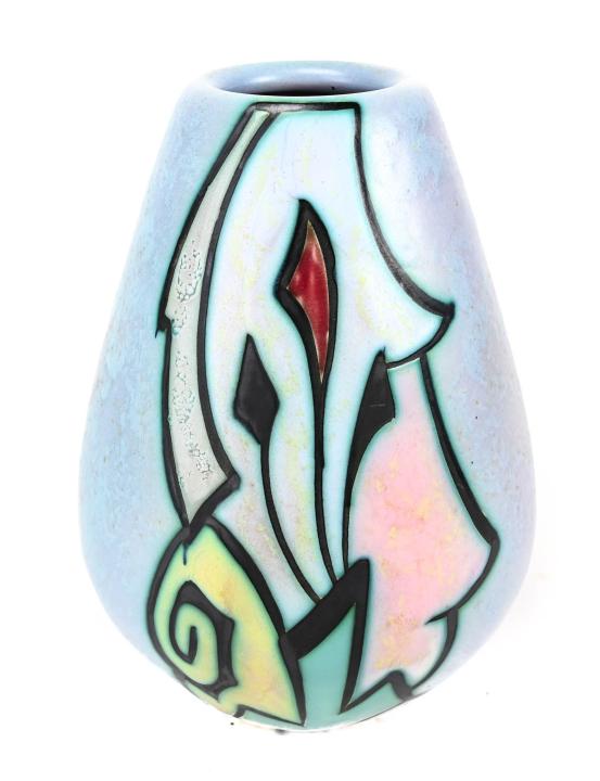 Mid Century Flora Gouda Holland Polychrome Vase (1 of 7)