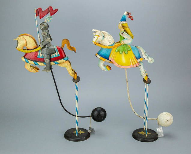 Tole and Wrought Iron Folk Art Sculptures (0174) on Jan 12