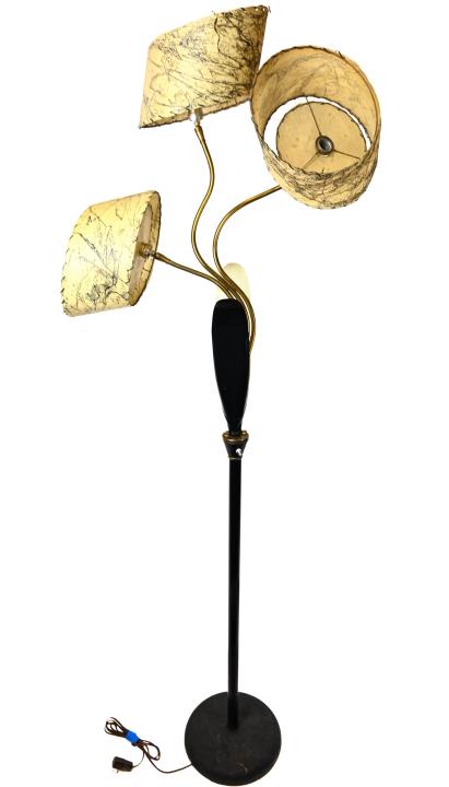 Mid Century Modern Brass and Tole Floor Lamp (1 of 10)