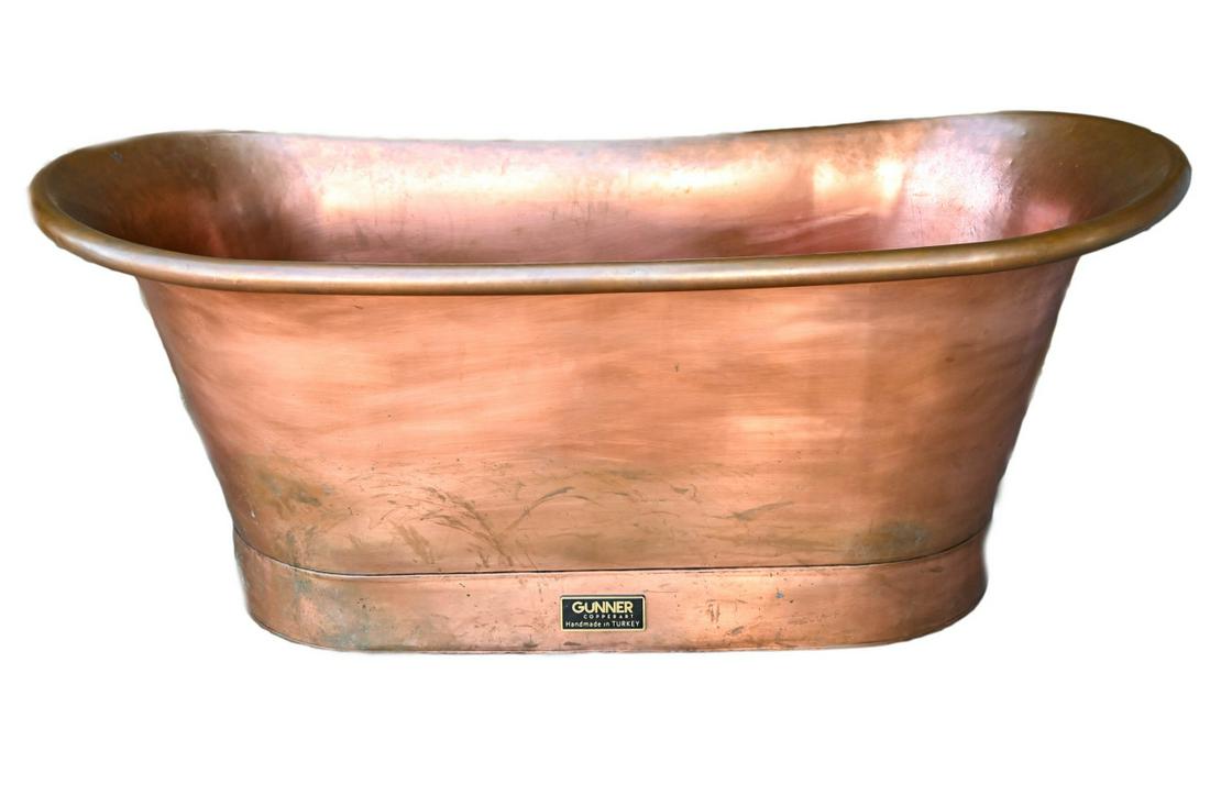 Gunner CopperArt Copper Hammered Tub (1 of 8)