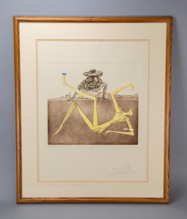Salvador Dali Limited Edition Frame Lithograph: Salvador Dali Limited Edition Frame Lithograph Signed and Numbered.Frame measures 36 inches x 30 inches.