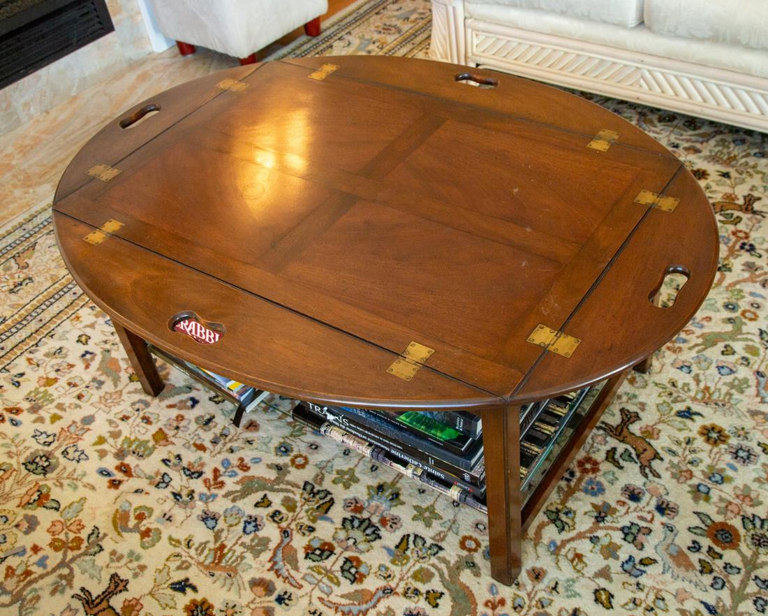 English Butler Tray Table in Mahogany and Brass (1 of 8)