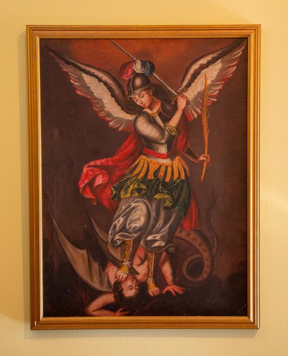 Archangel San Miguel Oil Painting on Canvas (1 of 6)