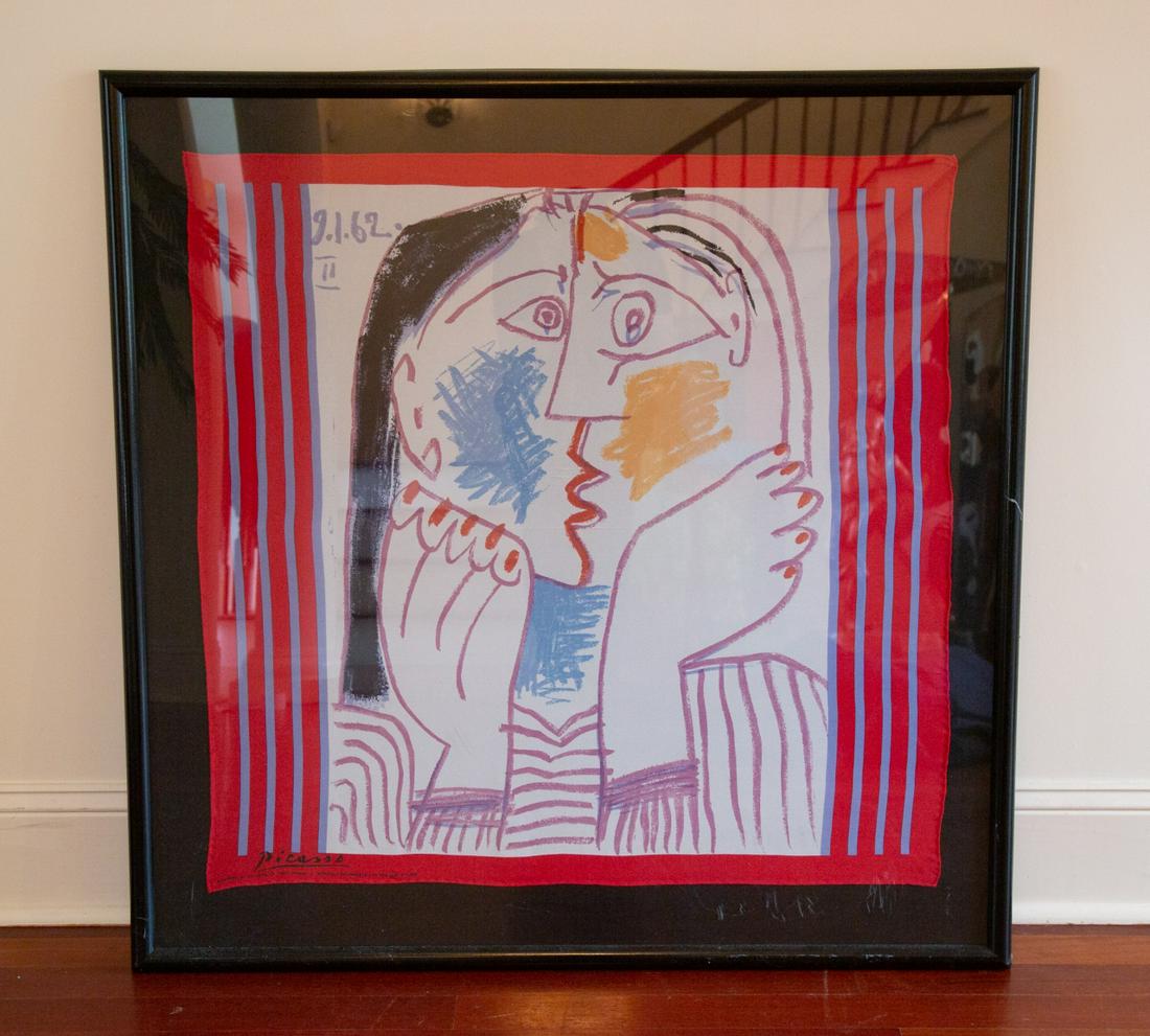After Pablo Picasso Silk Scarf Framed (1 of 8)