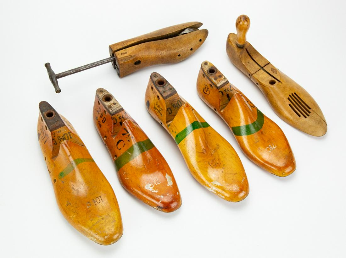 Collection Antique Hand Carved Cobbler Shoe Forms (1 of 6)