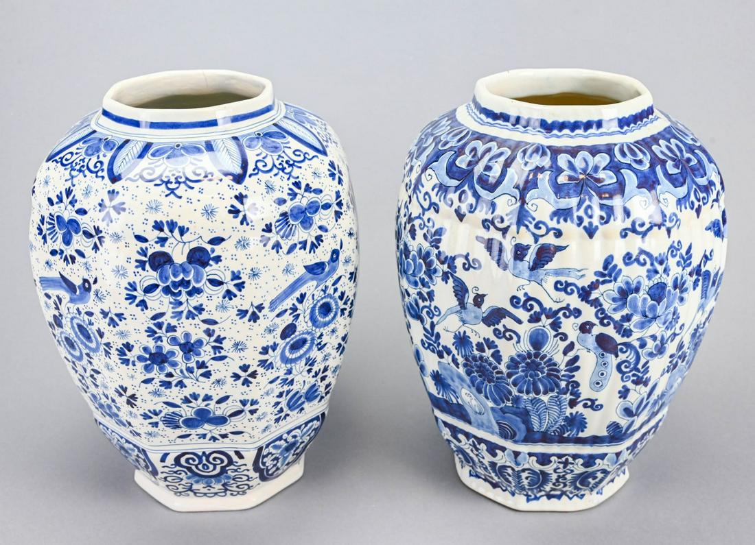 Pair Delft Chinoisserie Porcelain Ginger Jars (1 of 9)