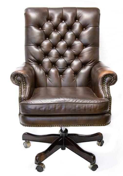 Safavieh Leather Chesterfield Style Desk Chair (1 of 8)