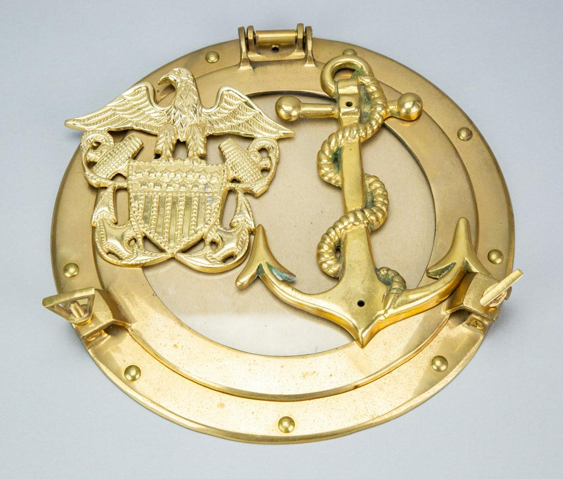 Brass Porthole, Brass Anchor, Military Emblem (1 of 7)
