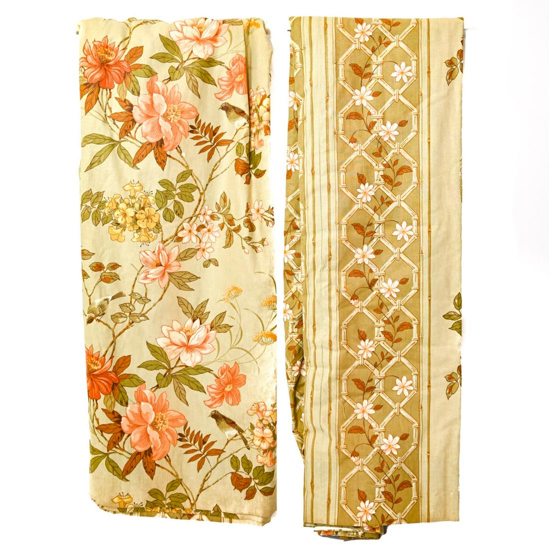 Pair Mid Century Chinese Chippendale Style Drapes (1 of 10)