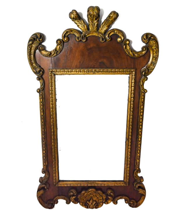Antique Hand Carved Rococo Gilt and Flamed Mirror (1 of 10)