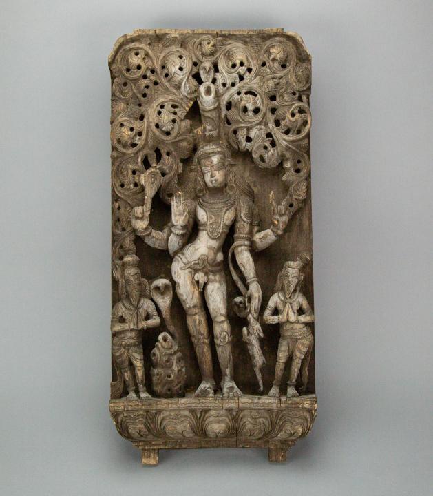 Antique Hand Carved God Vishnu Wall Panel (1 of 4)