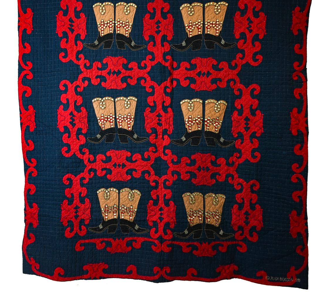 Hand Made Judi Boisson Big Boots Quilt (1 of 10)