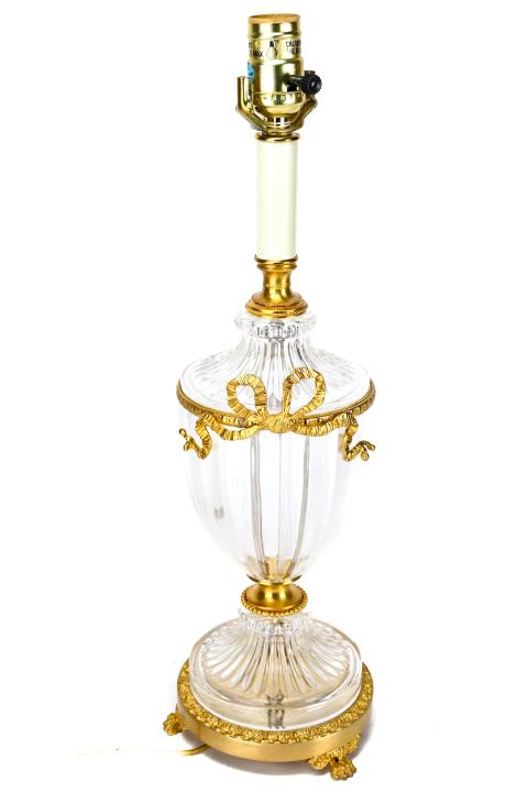 Crystal Urn Form Lamp w Gilt Bronze Mounts (1 of 7)