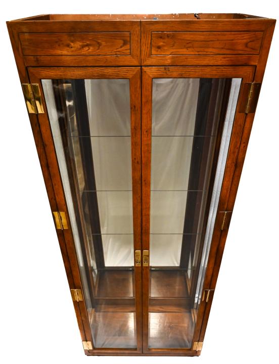 Henredon Scene One Campaign Style Display Cabinet (1 of 5)
