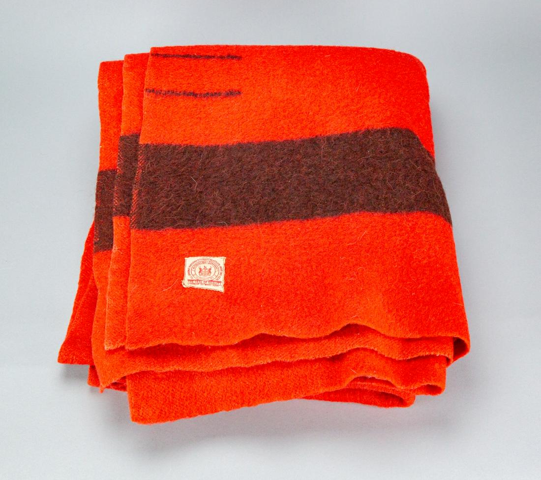 Vintage Red Wool Hudson's Bay Point Blanket (1 of 5)