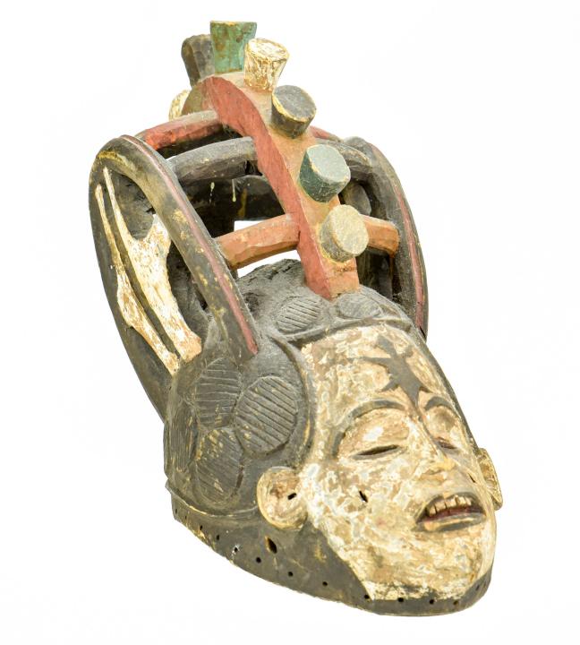 African Hand Carved Tribal Head Dress (1 of 6)