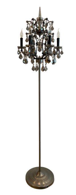 Restoration Hardware Iron & Crystal Floor Lamp (1 of 8)