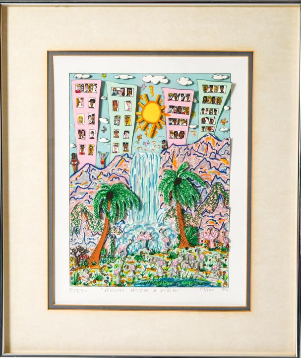 James Rizzi 3D Lithograph "Room with a View" (1 of 9)