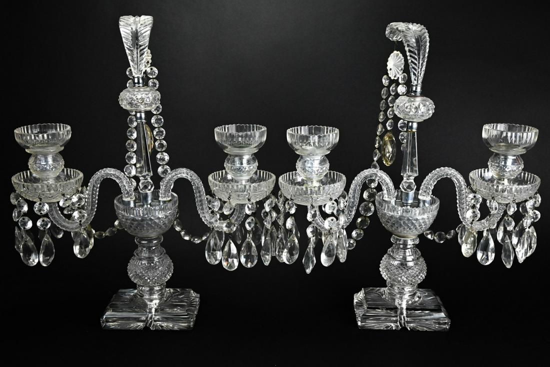 Pair Brilliant Cut Glass Candelabras (1 of 10)