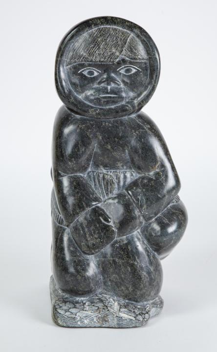 Hand Carved Marble Inuit Scultpture Statue Eskimo (1 of 8)