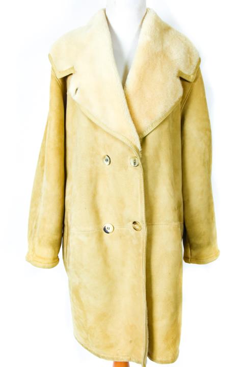 Vintage Ruffo Women's Sherling Camel Driving Coat (1 of 7)