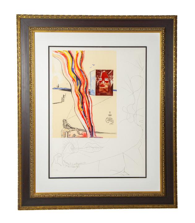 Salvador Dali "Liquid & Gaseous Television": Salvador Dali "Liquid & Gaseous Television" Lithograph from Imagination & Objects of the Future Portfolio. Signed and Numbered.Frame measures 43 inches x 35.5 inches, art 29 inches x 21 inches.