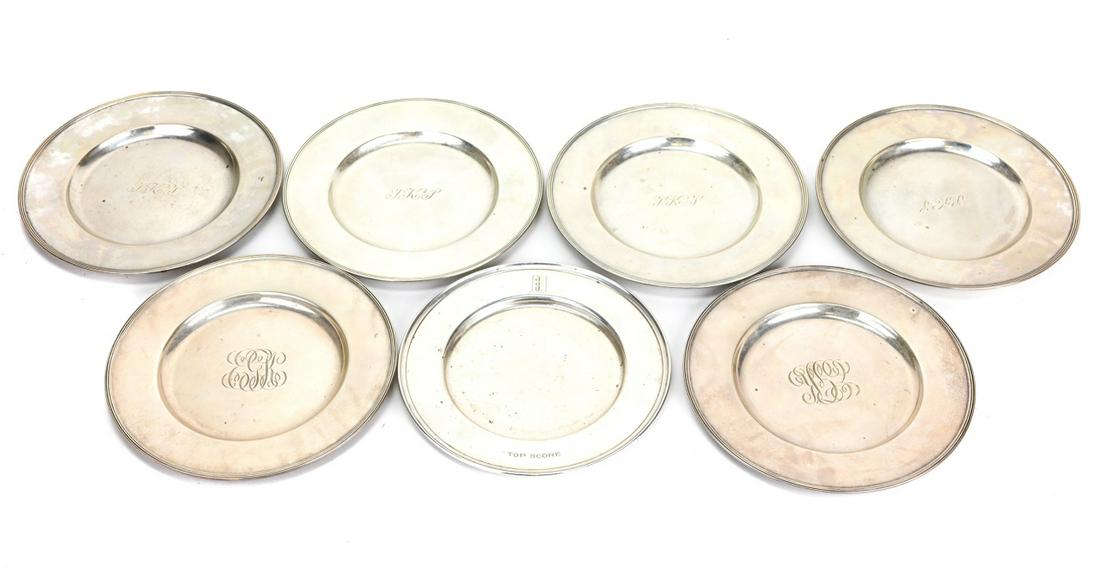 Collection of Sterling Silver Dessert Plates (1 of 10)