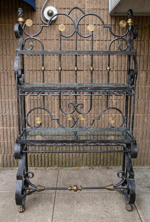 Louis XV Style Brass And Iron Baker's Rack (1 of 7)