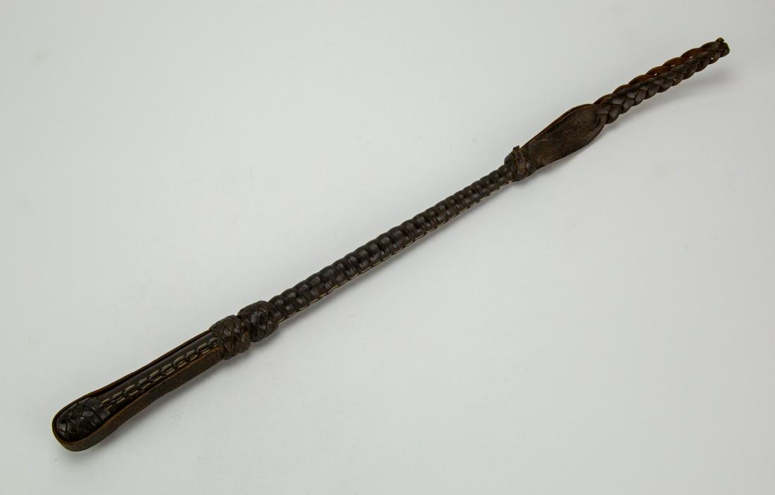 Woven Leather Riding Crop (1 of 5)