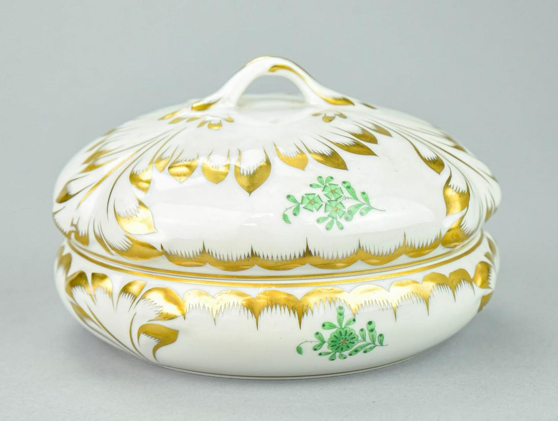 Herend Hungary Chinese Bouquet Green Vanity Box (1 of 6)