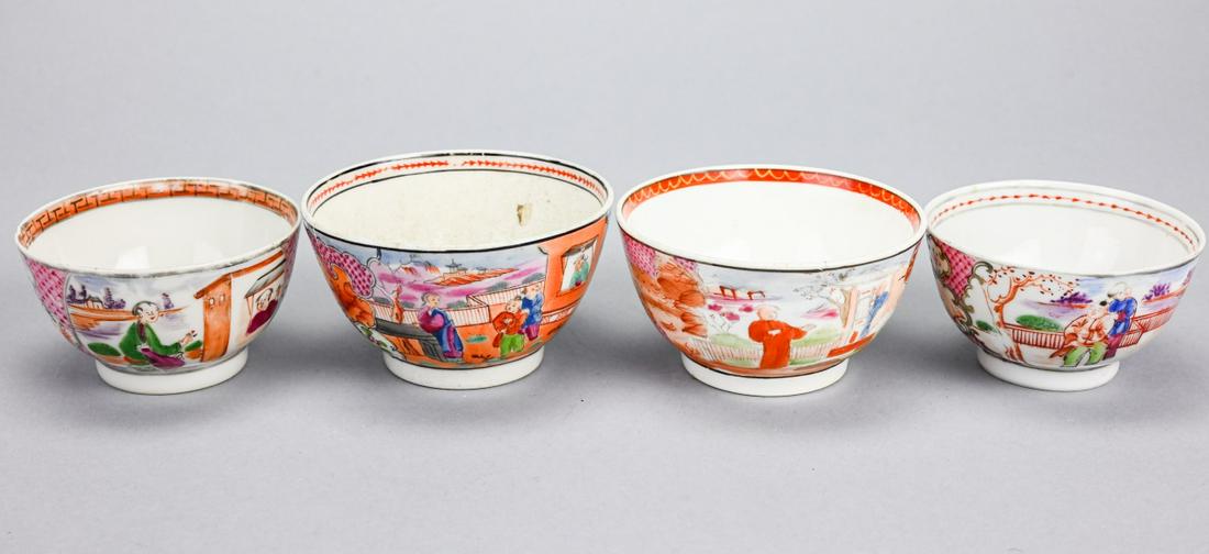 4 Antique Chinese Export Porcelain Polychrome Cups (1 of 10)