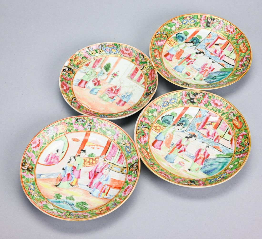 Antique Chinese Export Rose Medallion Plates (1 of 9)