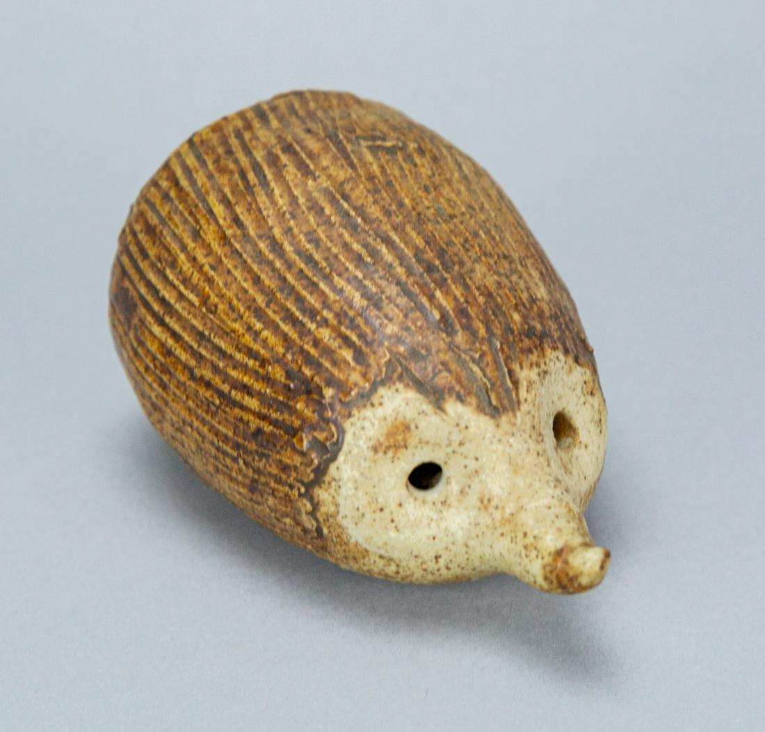 Lisa Larson Gustavsberg Salt Pottery Statue: Lisa Larson Gustavsberg Salt Pottery Hedgehog Statue.Measures 2 inches x 2.5 inches x 4 inches.