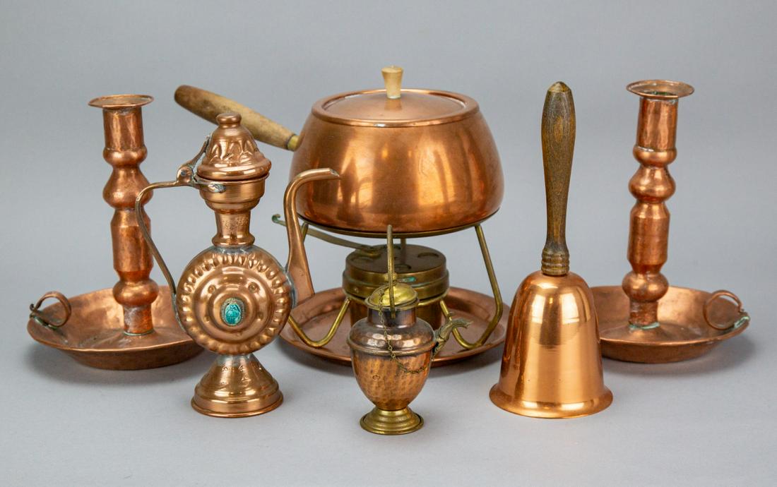 Collection Antique Copper Table Top Items (1 of 6)