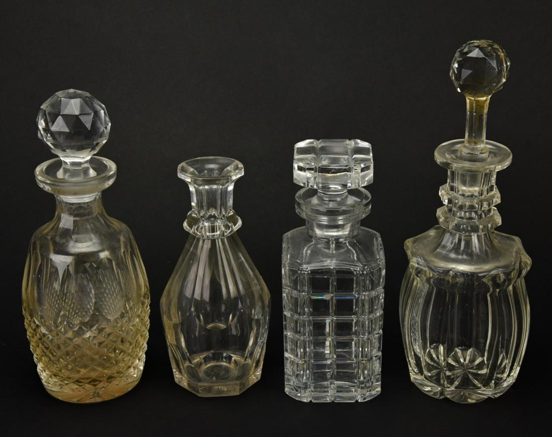 Collection 4 Antique Cut Crystal Decanters (1 of 7)