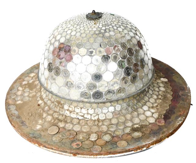 Savoy Theater New York Art Deco Chandelier Salvage: Savoy Theater, 2341 Hughes Avenue, New York Art Deco Mirrored Chandelier Salvage. Mirrored glass pieces are missing but frame of fixture is intact. New wiring and electrical fixtures would be required