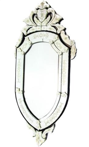 Etched & Frosted Venetian Glass Mirror (1 of 8)