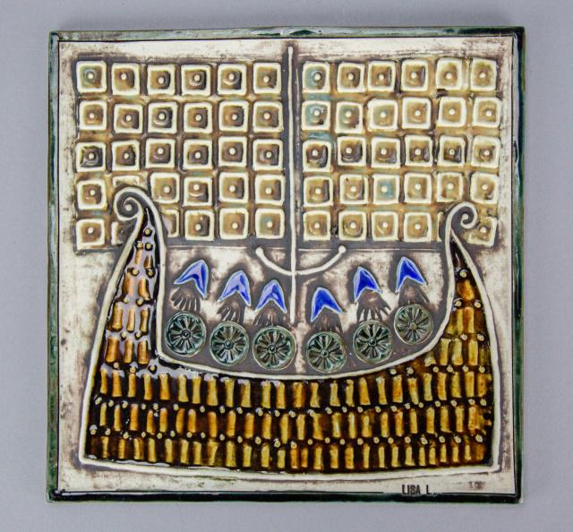 Lisa Larson Gustavsberg Ceramic Ship Wall Plaque (1 of 5)