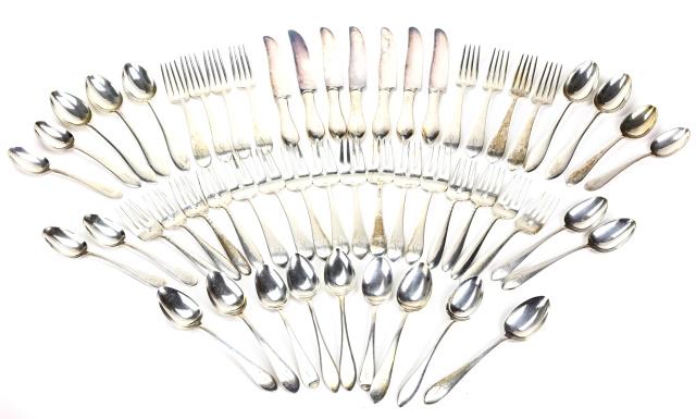 52 Pcs Partial Art Deco Sterling Silver Flatware (1 of 10)