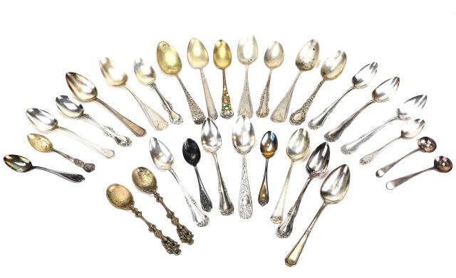 Collection Sterling & Silver Plated Teaspoons (1 of 10)