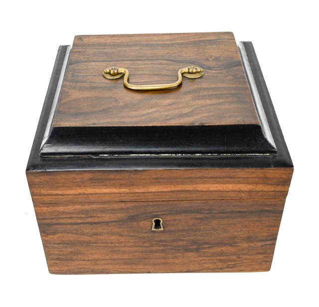 Antique French Napoleonic Carved Palisander Box (1 of 8)