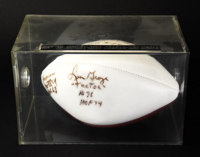 Motley, Graham and Groza Autographed Football (1 of 6)
