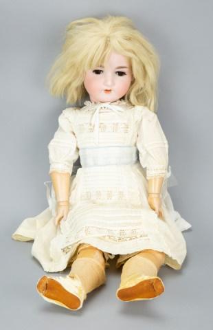 Antique Armand Marseille 31" Doll DRGM 246/1 A-12: Antique Armand Marseille 31" Doll DRGM 246/1 A-12-M Germany. Bisque head, socket and jointed composition body, wig is original and still attached, original glass eyes with eyelashes, feathered painted