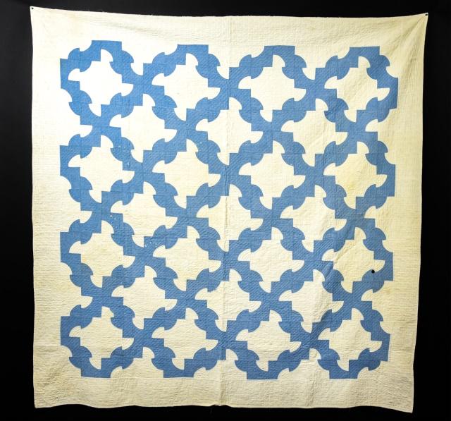 Antique American Hand Sewn Folk Art Quilt (1 of 10)