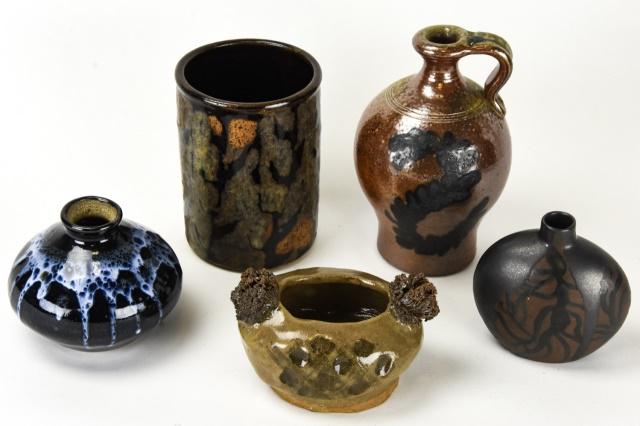 5 Mid Century Pottery Pieces - Some Signed (1 of 6)