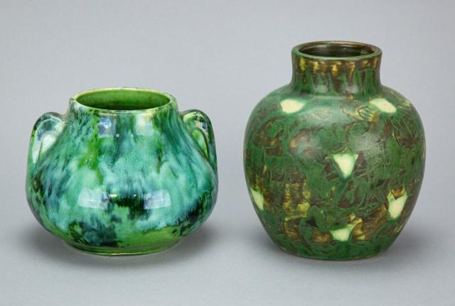 2 Vintage Glazed Ceramic Vessels (1 of 5)