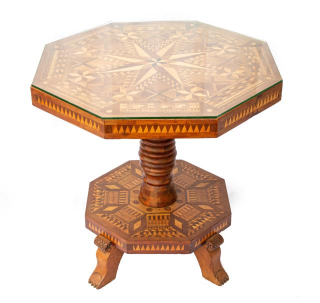 Moorish Syrian Octagonal Inlay Side Table (1 of 5)